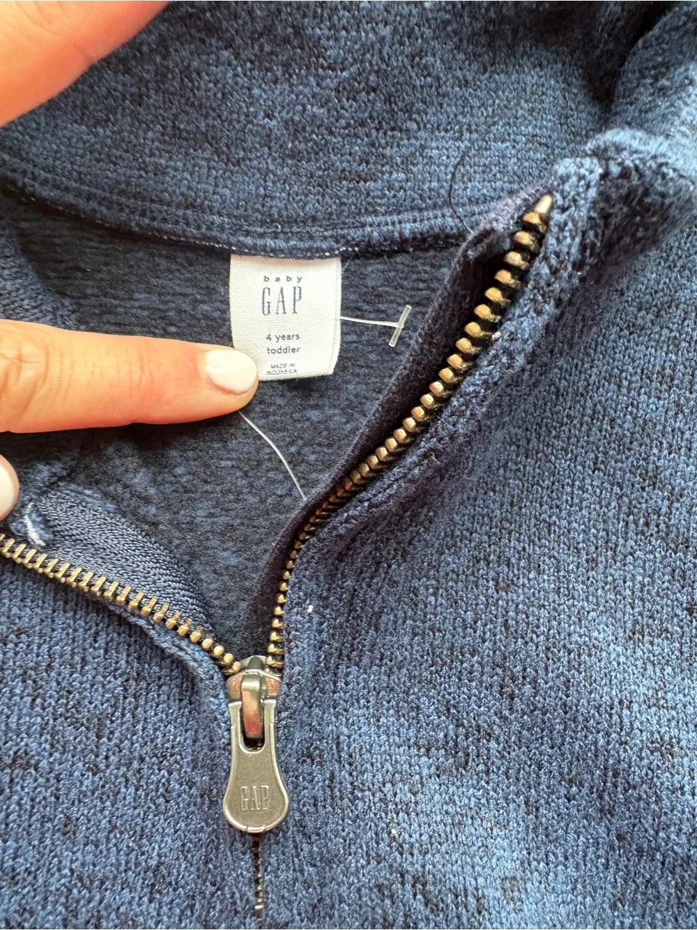 GAP Navy Blue Quarter-Zip Sweater